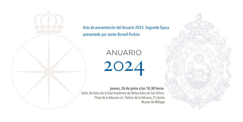 PRESENTACIÓN DEL ANUARIO 2024. INVITACIÓN