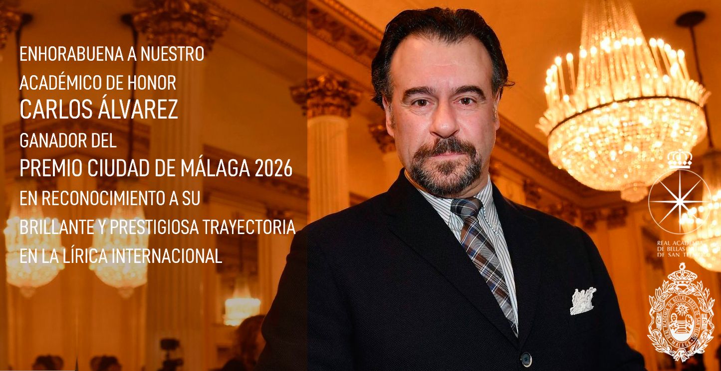 ENHORABUENA A NUESTRO ACADÉMICO DE HONOR CARLOS ÁLVAREZ POR EL PREMIO CIUDAD DE MÁLAGA 2026